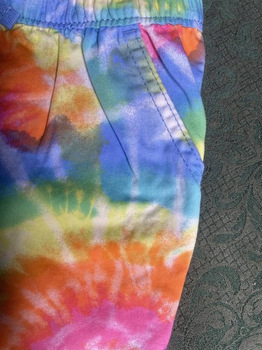 NWt TWINS 4t 4 tie dye rainbow twill shorts childrens place pride sisters match - Picture 7 of 8