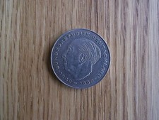 2 Mark M&uuml;nze 1978 Theodor Heuss M&uuml;nzst&auml;tte F Umlaufm&uuml;nze gut erhalten