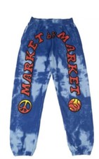 new chinatown MARKET By Market Cali Lock Gradient size M sweatpants Blue Tie Dye