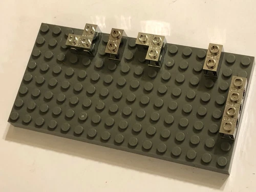 BRIXO CREATIONS TOY BUILDING PARTs PLASTIC BRICK BASE & CHROME COATED BLOCKS