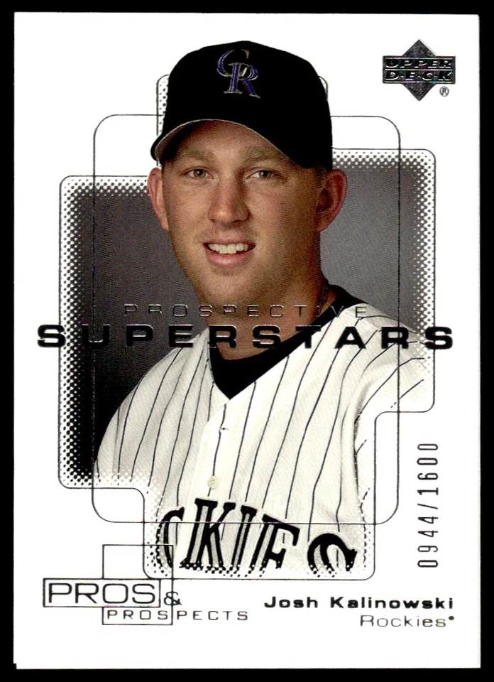 2000 Upper Deck Pros & Prospects Josh Kalinowski Rookie 0945/1600 Colorado - Image 2 of 2