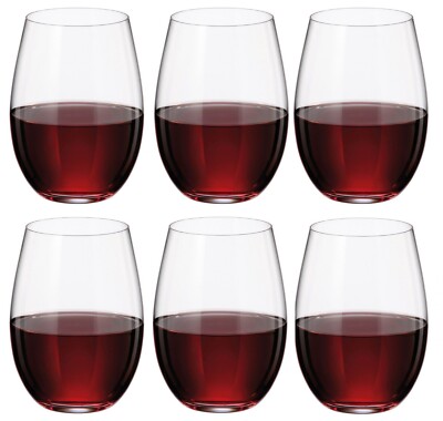 Stiellose Weingläser Bohemia Cristal 560ml Geschenkbox Clara -6er Box-