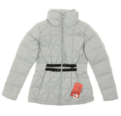 The North Face Women's Belted Mera Peak Jacket in Silver Size XS B1028