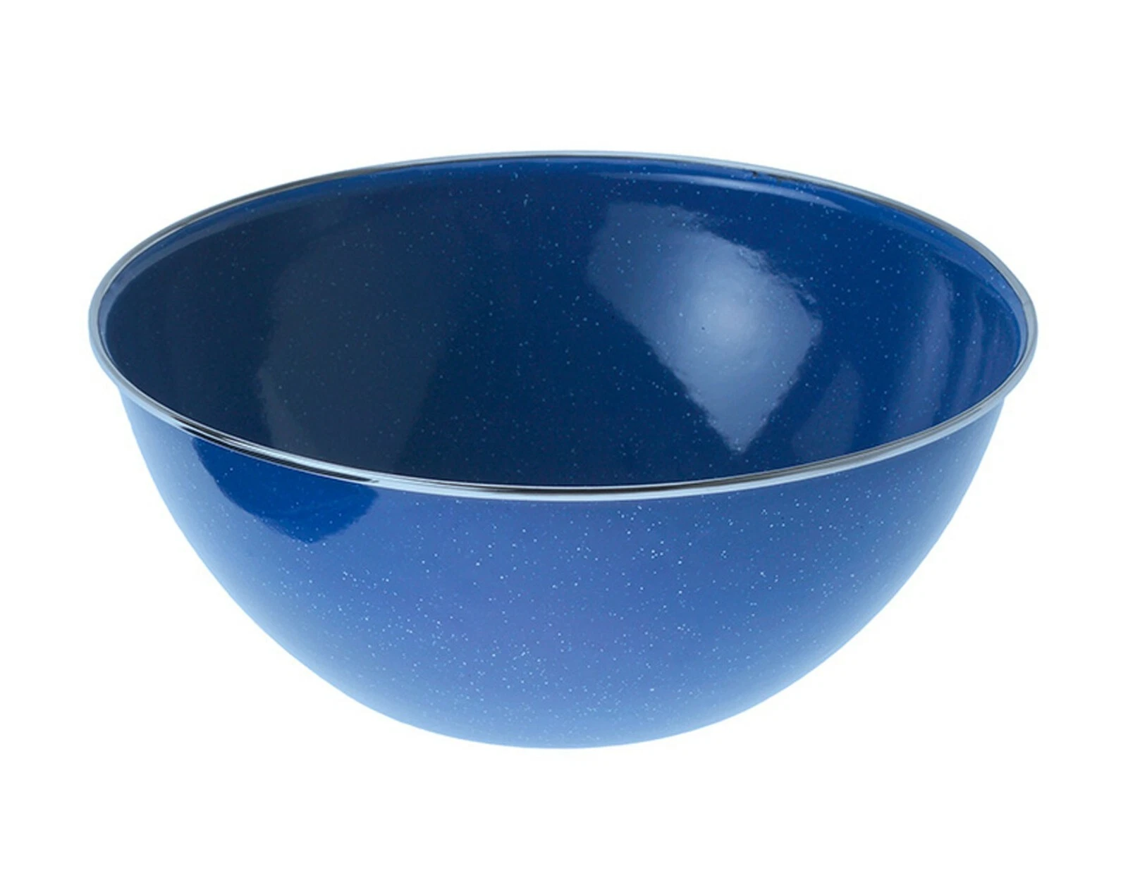 GSI Outdoors Enamelware Stainless Steel Rimmed 9.5" Mixing Bowl Camping Bowl