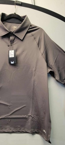 MSX Michael Strahan Polo Herren XXL grau Performance Langarmshirt mit Etikett - Bild 8 von 14