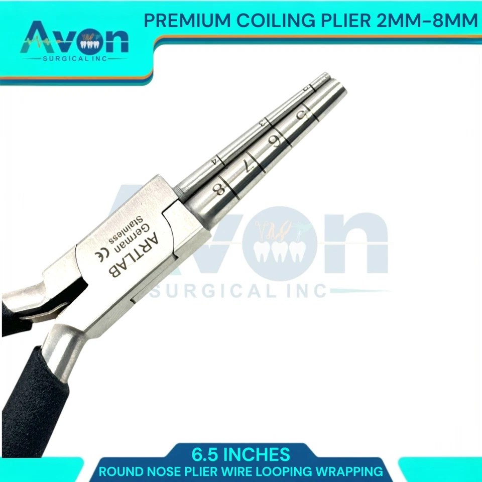 Alicates enrollables de 6,5 pulgadas de 2 mm a 8 mm, envoltura de bucle, bucle de alambre, fabricación de joyas Foto 3 de 4
