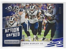 TODD GURLEY II 2018 PANINI ROOKIES & STARS ACTION PACKED TRUE BLUE /49 RAMS
