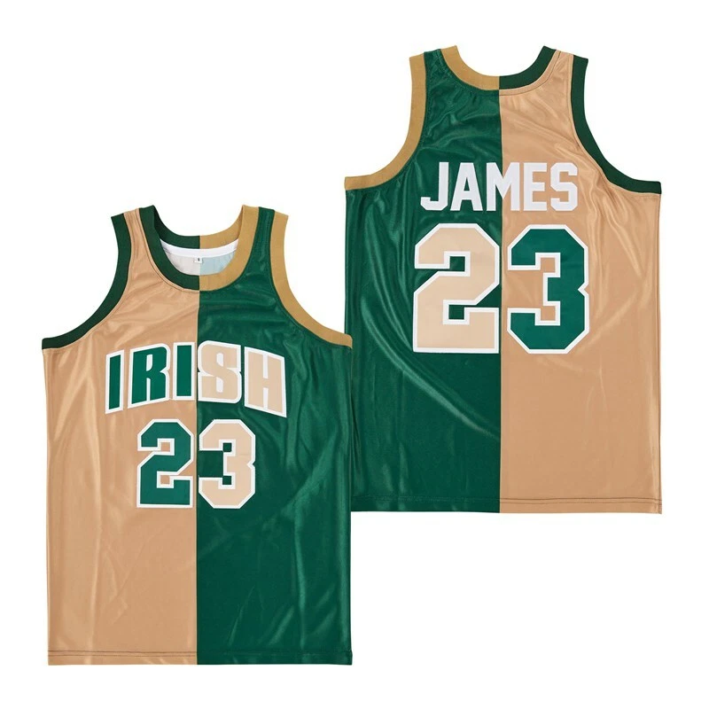 LEBRON JAMES FIGHTING IRISH HIGH SCHOOL WHITE BASKETBALL JERSEY