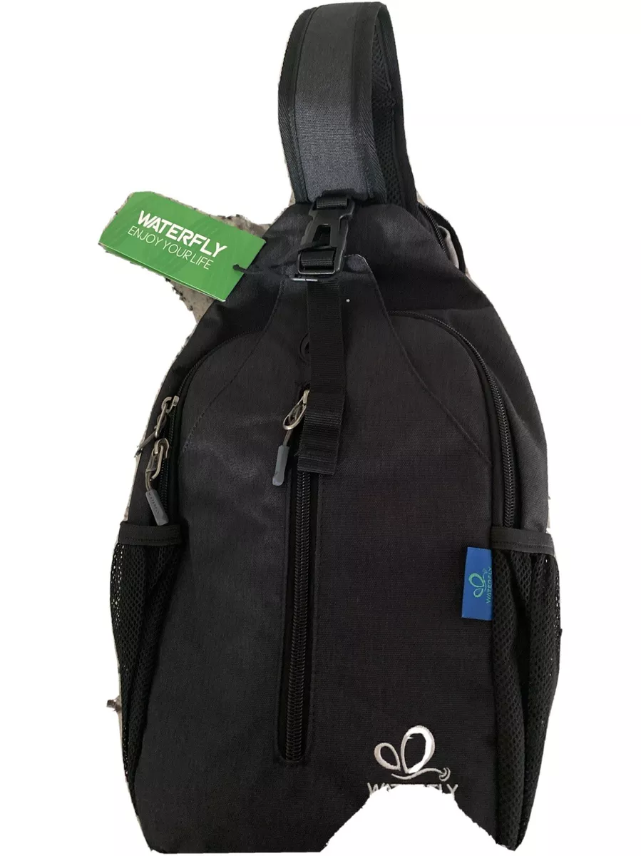 Waterfly Crossbody Sling Backpack Sling Bag Pack Black