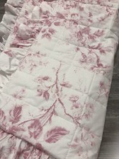 Cabbages & Roses London Pink Floral Ruffled Cotton Pillow Sham New 24x24 (1)