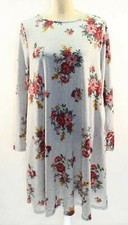 Riah Ivory&Pink Floral Hacci Pocket Shift Dress Size L