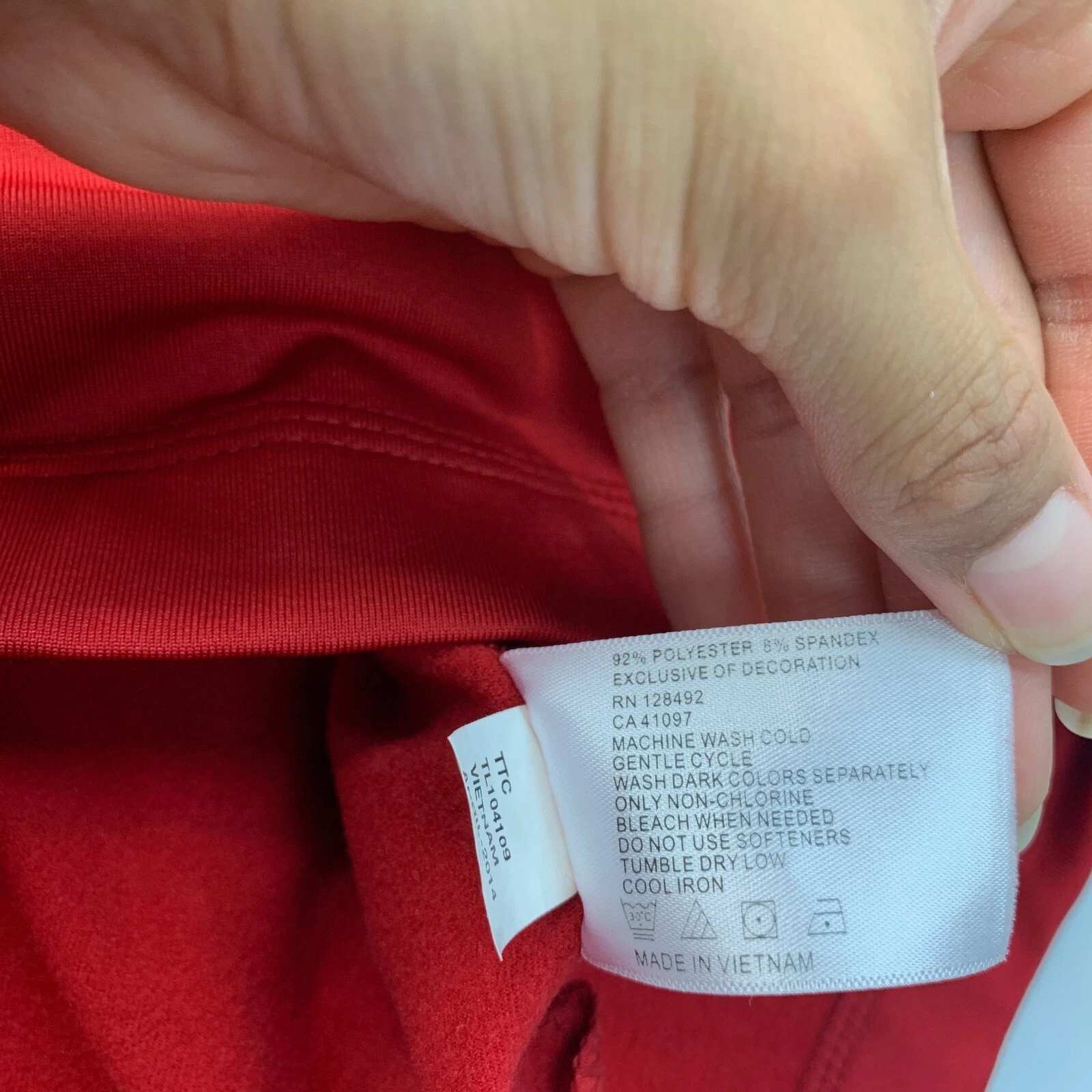 VETEMENTS Greg Norman Felpa Uomo M Media Rossa PlayDry Quarto Zip Foderata in Pile Golf