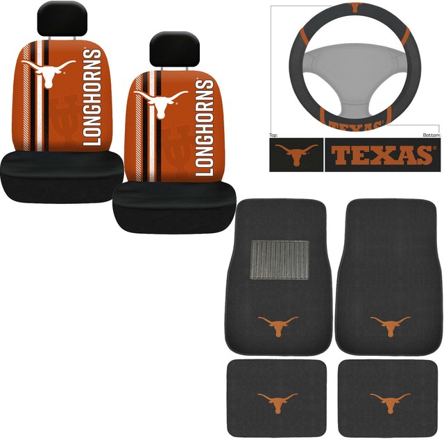 NCAA Texas Longhorns Car Truck Floor Mats Seat Covers Steering Wheel