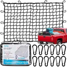 Cargo Net for Truck Pickup 4'X6' Stretches to 8'X12' Heavy Duty Truck Bed Cargo