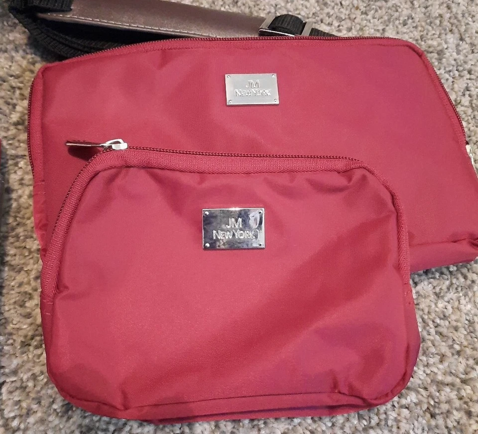 Equipaje Mangano's J M ruedas de lona de dos pisos de viaje con bolso de diseñador  Foto 4 de 4