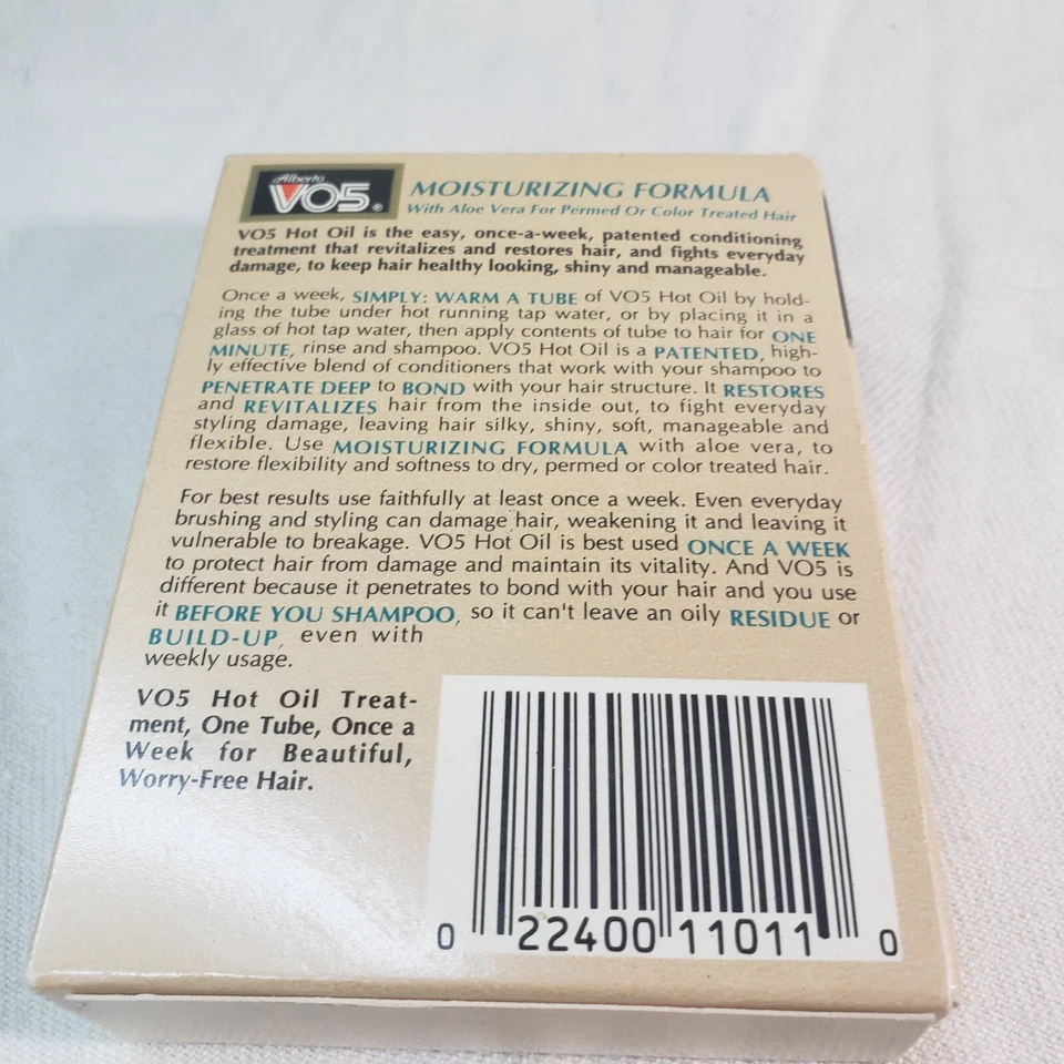 Tratamiento de aceite caliente hidratante vintage años 90 Alberto VO5 2 tubos 0,5 FL OZ cada uno  Foto 2 de 4