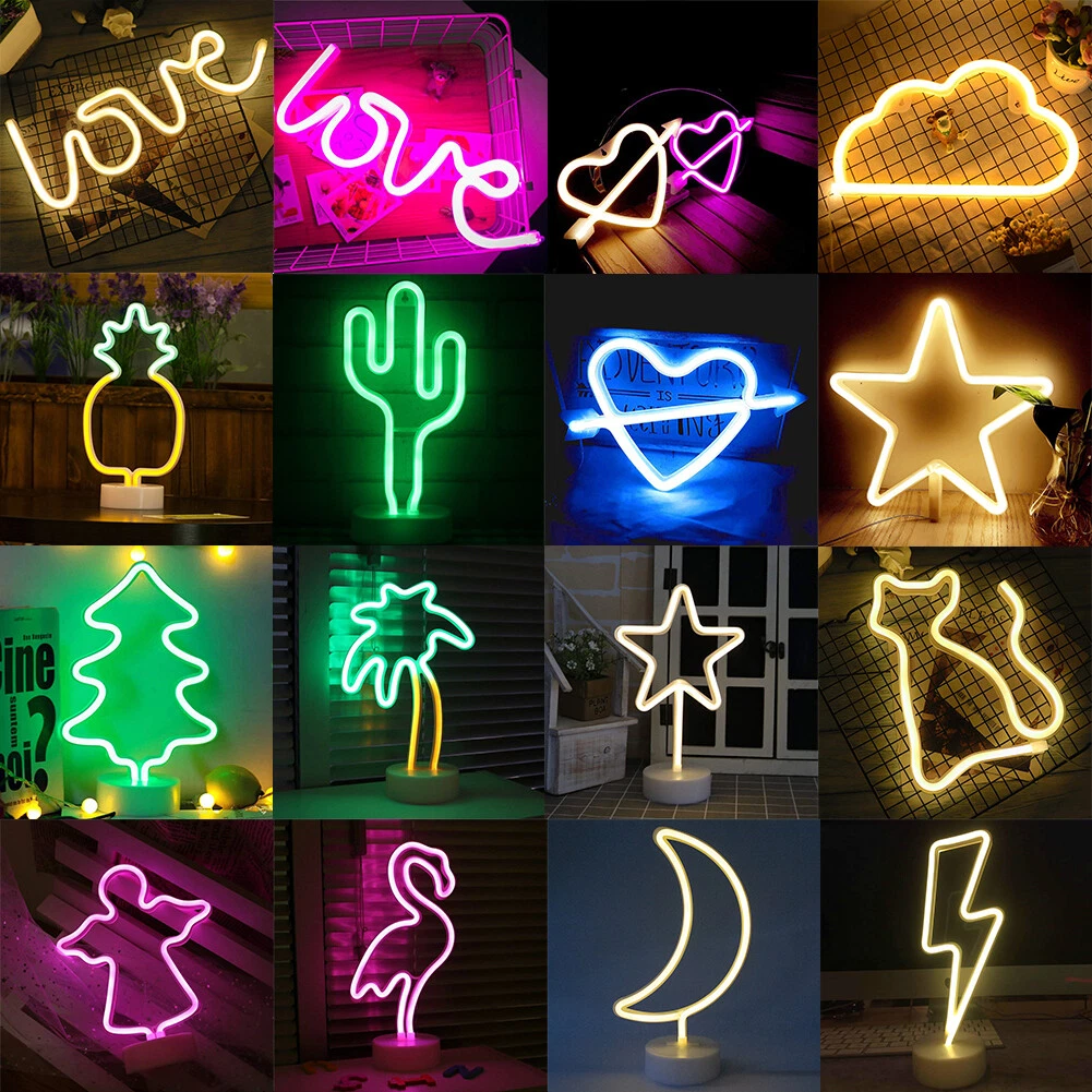 Neon Sign Light LED Wall Light Visual Art Bar Lamp Home Dorm Kids Room Decor