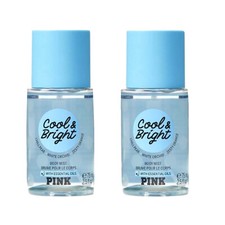 Victoria's Secret PINK Cool  Bright Body Mist Travel Mist 2 Pc New