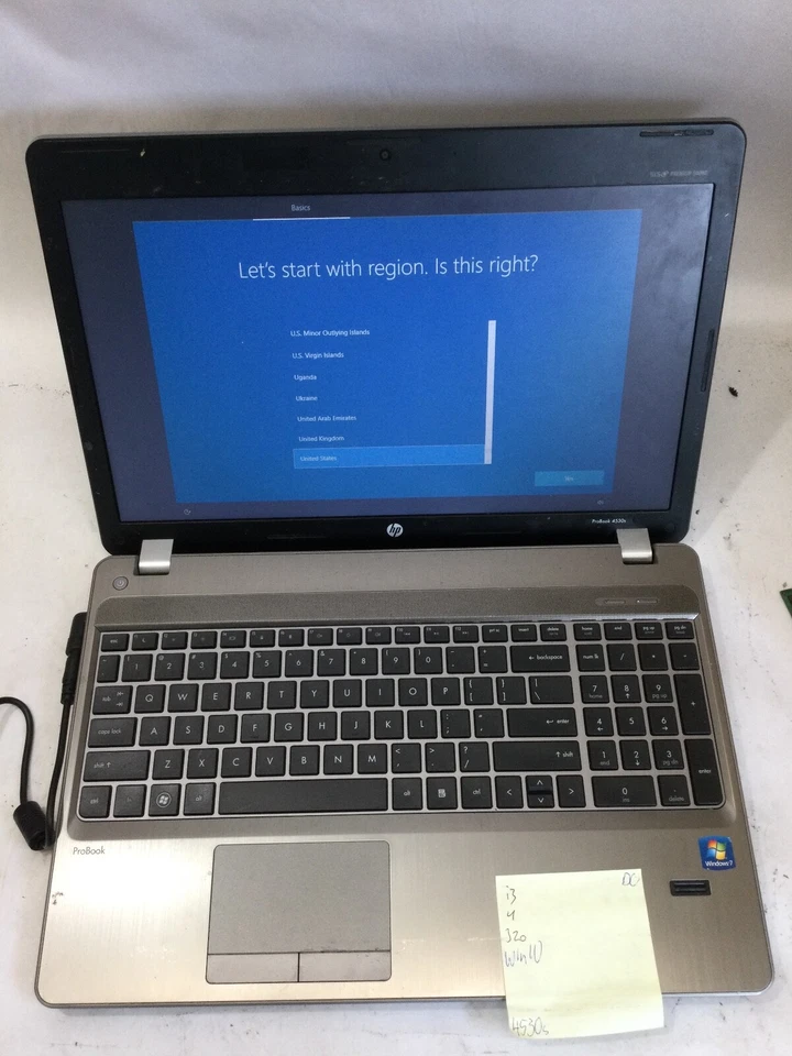HP PROBOOK 4530S - BOOTS TO BIOS - INTEL I3 2310M - 4GB RAM - 320GB - READ - BB! - Image 2 of 4