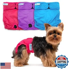 Paw Inspired Washable Dog Diapers (3 Pack) | Reusable Cloth Doggy Diapers for