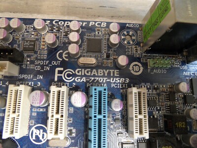Gigabyte GA-770T-USB3 AM3 Motherboard For Parts Only Does Not Display Video
