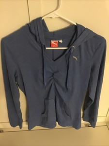 Peso ligero para mujer Talla pequeña Puma Sport Lifestyle Sudadera Con  Capucha Azul | eBay