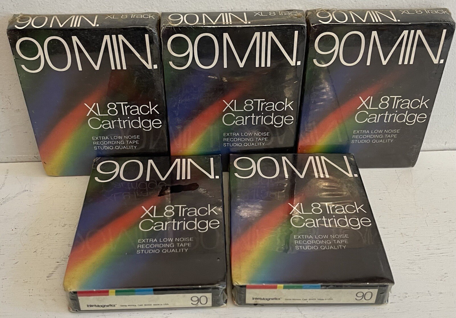 5Vintage Sealed Blank 8Track Tapes 90 Minutes Extra Low Noise Studio