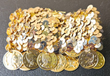 FAUX GOLD COIN MINERVA CUSTOS URBIS SEQUINS BELLY DANCE CUFF ANKLET