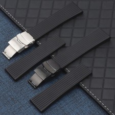 24mm Silicone Rubber Watchband Strap For Navitimer/Avenger/Breitling Bracelet