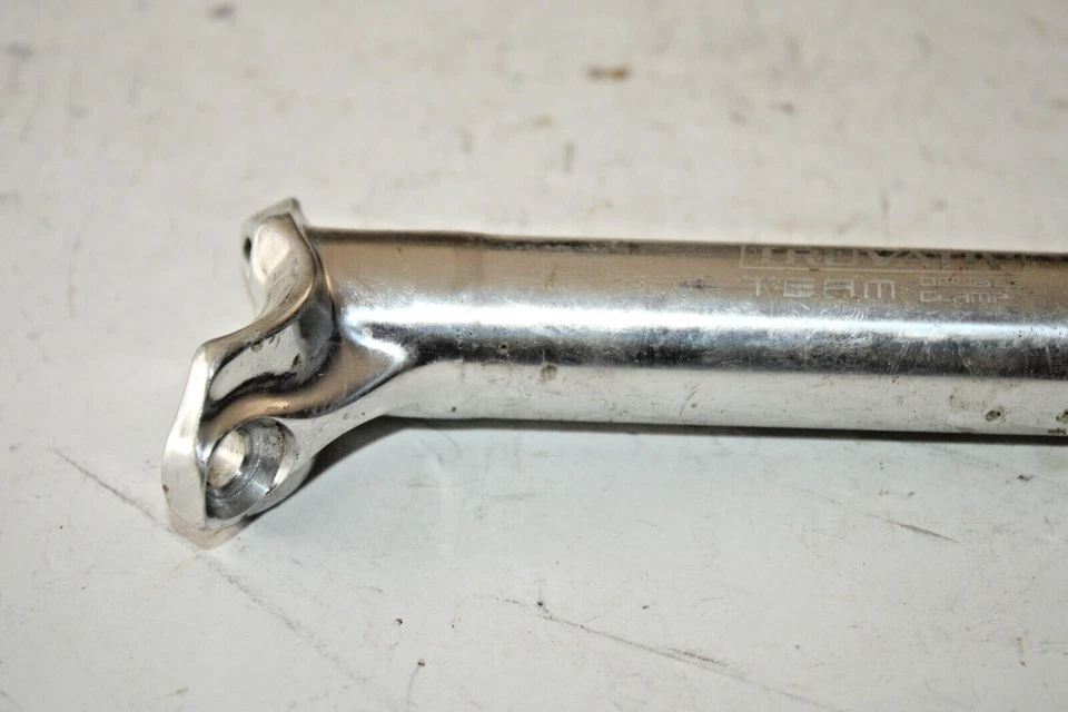 Tubo de asiento de tija de sillín TruVativ 250/27,2 mm 15 mm desplazado plateado MTB envío rápido a EE. UU.!! Foto 2 de 4