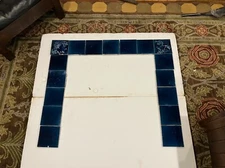 Majolica Encaustic Tile Fireplace Surround