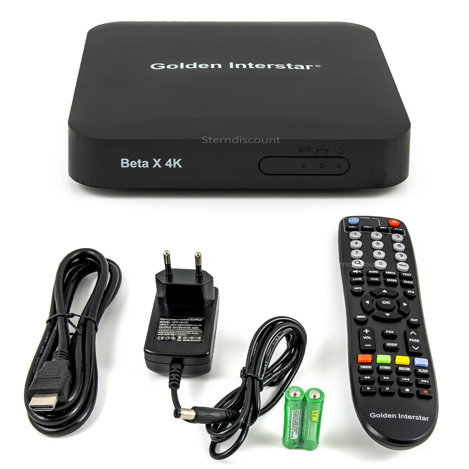 Golden Interstar Beta X 4K IPTV-Box UHD HDR Dual-WiFi HDMI USB IP-Receiver Linux - Bild 3 von 4