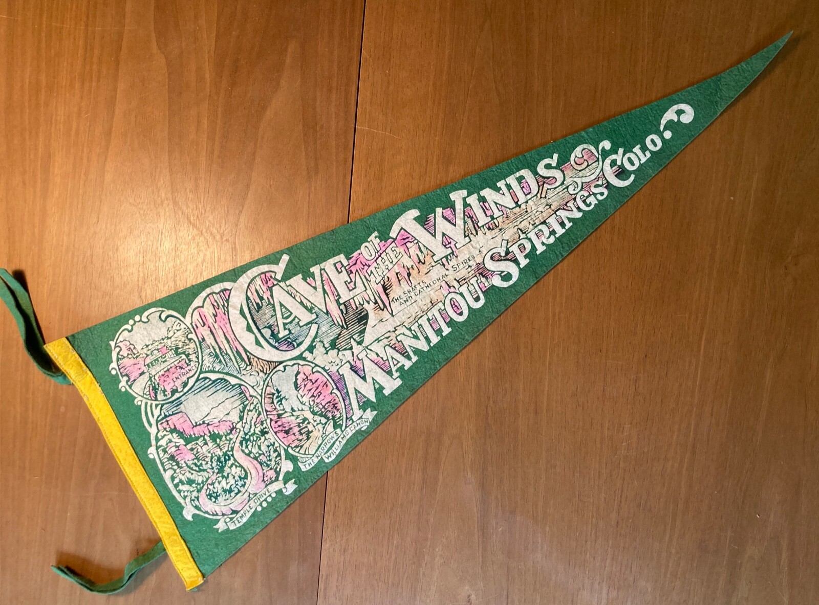 Vintage Cave of the Winds, Colorado Souvenir Wool Felt Pennant eBay