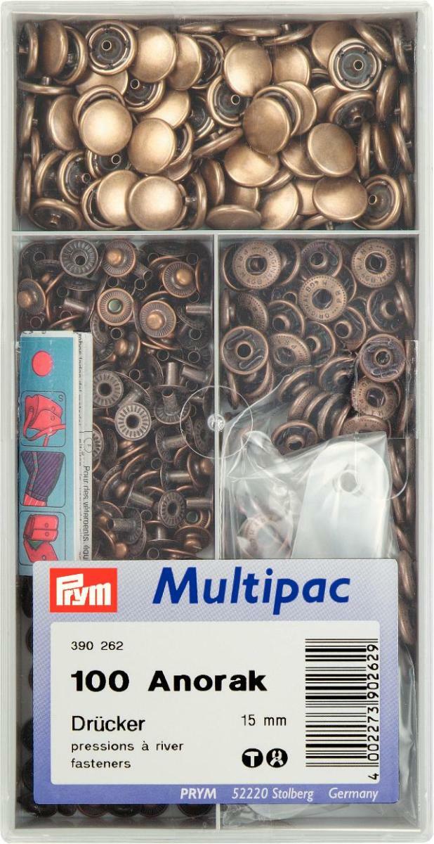 Prym Multipack 100 Push Buttons 15 Mm Burnished 390261 for sale 