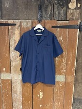 Chums Traditional Style Classic Pyjama Top Nightwear Navy Blue Men's Medium