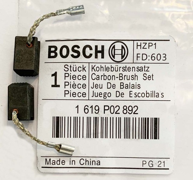 Bosch 1619P02892 Carbon Brush Set 2pk 