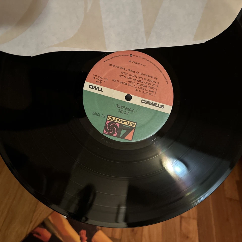 AC/DC Powerage LP VINYL RECORD ALBUM &Insert in Shrink Atlantic SD 19180 - Image 4 of 4