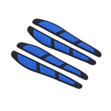 4 x Black Rubber Door Boot Guard Protectors BLUE Insert (DG3) fits VOLVO / SAAB