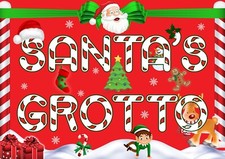 Wall Poster Print Sign Santa Santa's Grotto Notice Decoration Optional Laminated
