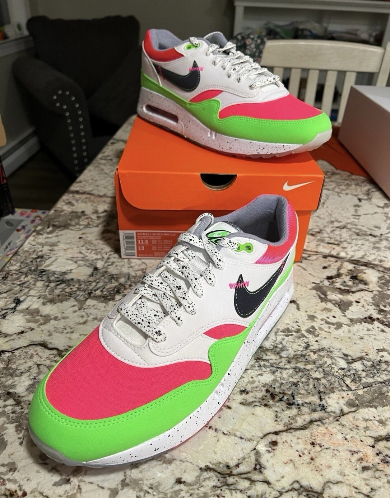 Nike Air Max 1 ‘86 Watermelon DX8436-103 US Open 23 Size 11.5 Golf Shoes Jordan