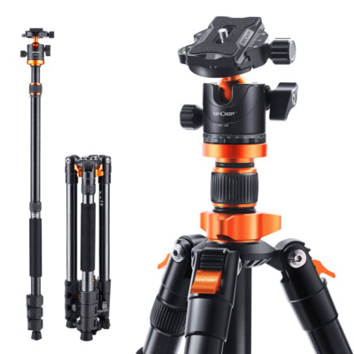 K&F CONCEPT 62'' DSLR Camera Tripod Lightweight Compact w/ Quick Release Plate