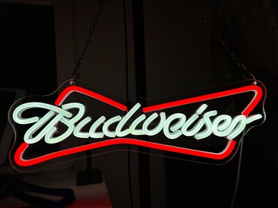 【中古品】Budweiser バドワイザー ネオンサイン　ネオン管 Budweiser バドワイザー ネオンサイン 屋内用 ネオン管 ライト
