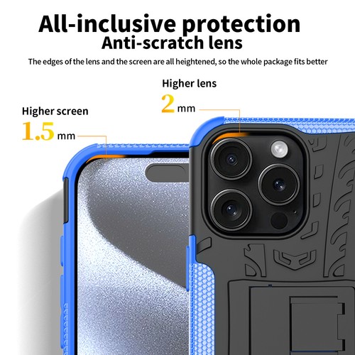 Military Armor Kickstand Rugged Back Case Cover For iPhone 15 14 13 12 11 X 8 7 - Picture 3 of 32