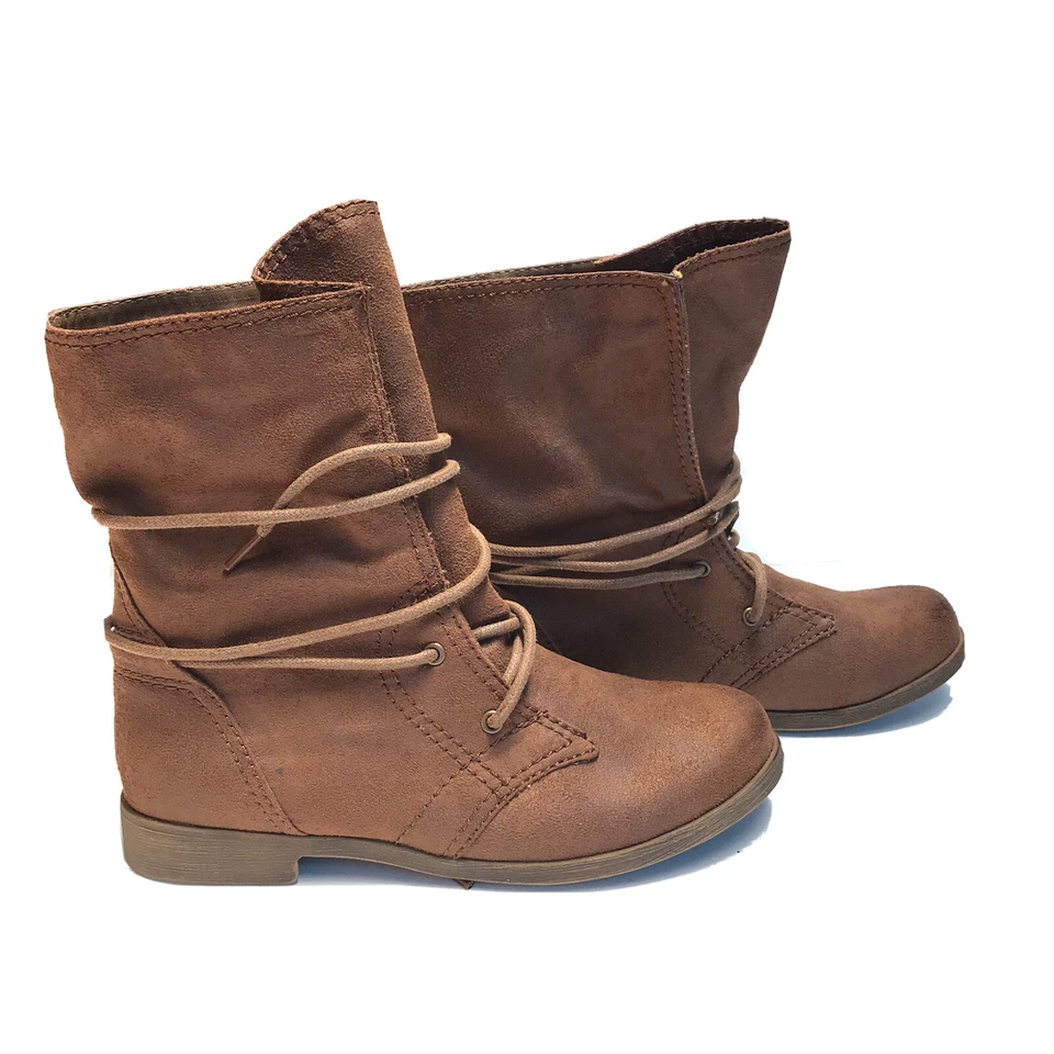 Botas vaqueras Sugar Will Do marrón con cordones coñac talla 5,5 NUEVAS Foto 4 de 4