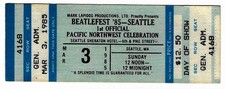 Beatlefest 3/3/85 Seattle WA Sheraton Hotel Ticket! The Beatles Beatlefest 3/3/85 Seattle WA Sheraton Hotel Ticket! The Beatles