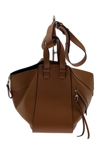 LOEWE shoulder bag leather Brown plain Used