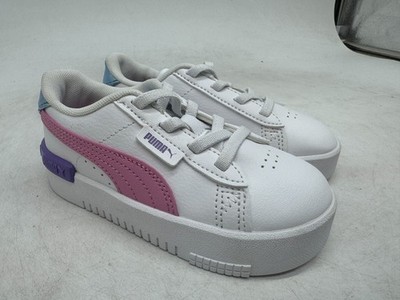Puma Jada Bouncy Sky Tennis Sneakers Kid's White Leather Athletic Shoes - 9C