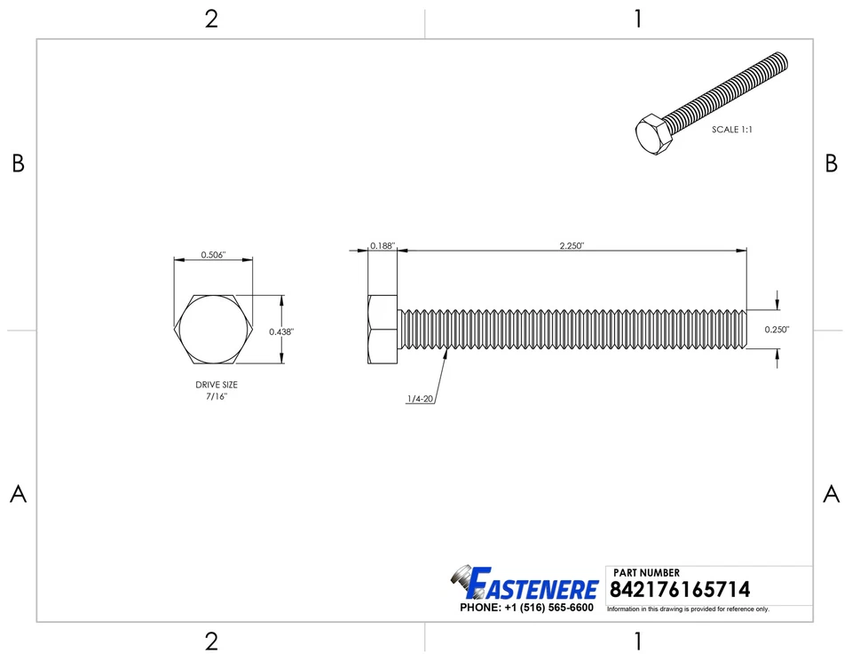 Parafusos de cabeça sextavada 1/4-20 aço inoxidável todos os comprimentos e quantidades no anúncio