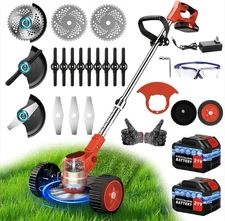 Cordless Lawn Mower & Weed Trimmer Garden Tools for Yards & Courtyards