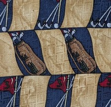 Vintage Wembley Golf Clubs Bag 100% Silk Men’s Tie Made In USA